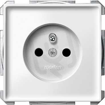 Schneider MTN2600-4019 Zásuvka 250V/16Ase zemnícím kolíkem,clonky,S-Design,polar