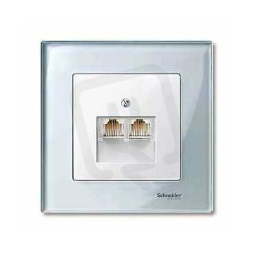 Merten Centrální deska pro Mechanismus 2xRJ45 System M Polar SCHNEIDER MTN296119