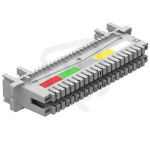 OBO LSA-A-LEI Připojovací svorkovnice, 10 dvojitých žil pro LSA Plus, 40-p, šedá