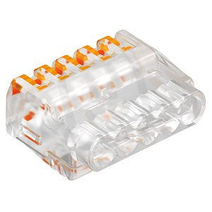 OBO 61 525 FL Universální svorka pětipólová 0,2-2,5mm2 průhledná Polykarbonát PC