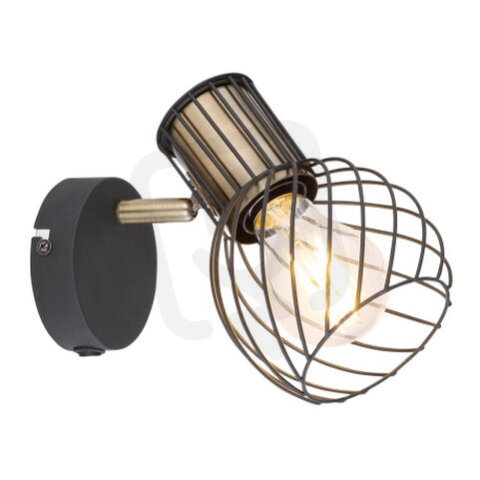 Nástěnné svítidlo ARGUSTO černá 1xE27, max. 40W 230V GLOBO 54013-1