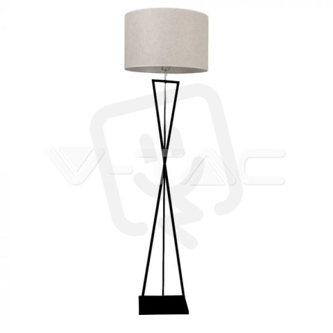 Designer Floor Lamp With Ivory Lampshade