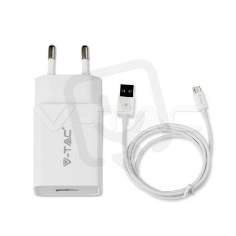 Fast Charging Set With Travel Adapter & Micro USB Cable White, VT-5381 SKU8641