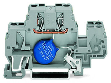 Svorka pro moduly dvoupatrová s varistorem šedá 2,5mm2 Wago 870-523/281-585