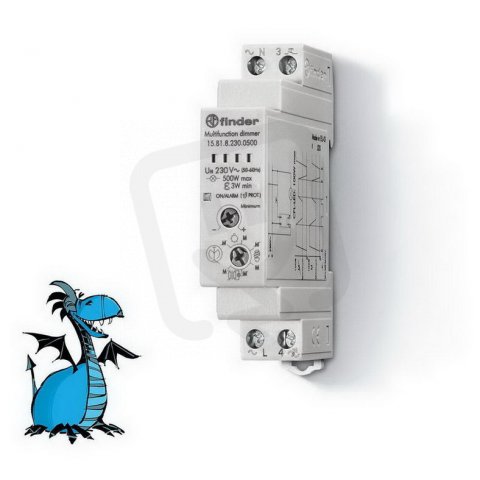 Stmívač elektronický, 500W, i pro LED, DIN-lišta FINDER 15.81.8.230.0500