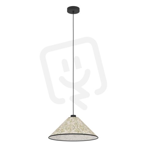 Závěsné svítidlo EGLO OXPARK 1xE27 černá/bílá matná bambusové listy 1X25W IP20