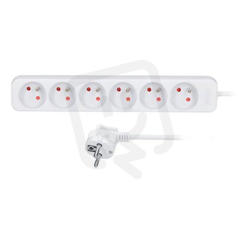 6z prodlužovací přívod, 1,5m, 3 x 1mm2, bílý SOLIGHT PP60