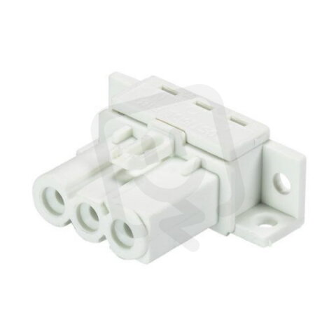 zásuvka do plošného spoje, 3-pól, vertikální, gesis mini, bílý