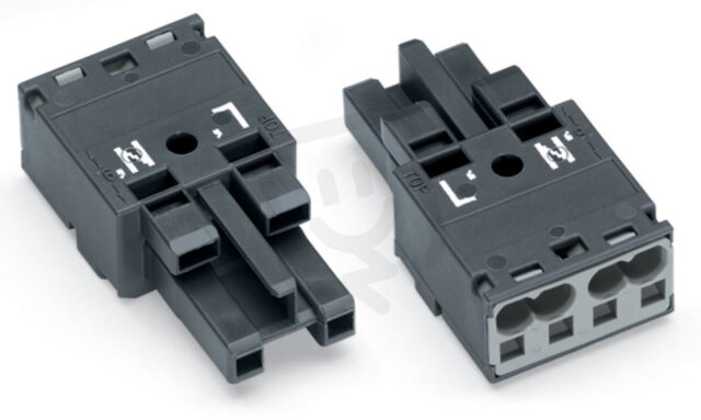 Zdířka 2pól. Kód. L tmavě šedá WAGO 770-1162