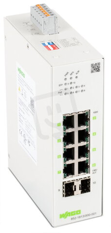 Jednoduchý konfigurovatelný switch, 8 portů 1000Base-T, 2 sloty 1000BASE-SX/LX