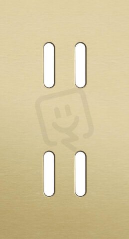 2násobný čelní panel, svislý, NIKO Rocker alu GOLD BRUSHED 227-56852