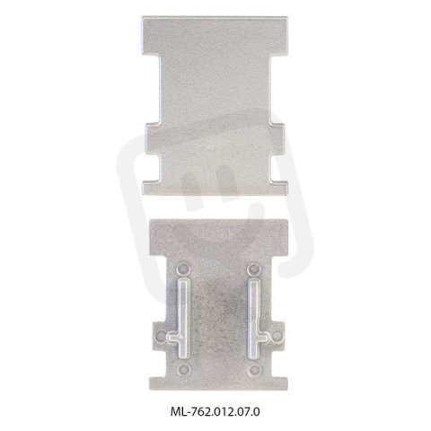 Koncovka bez otvoru pro BK, stříbrná barva, 1 ks MCLED ML-762.012.07.0