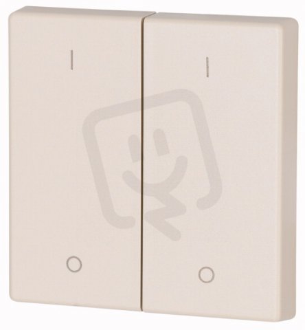 CWIZ-02/12 Kryt RF tlačítka 2x1/2 55x55mm 1-0 Krémová matná Eaton 147594