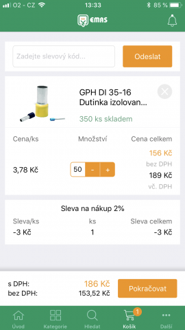 Mobilní aplikace EMAS.cz