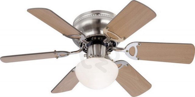 Stropní ventilátor UGO matný nikl 1xE27, max. 60W 230V GLOBO 0307