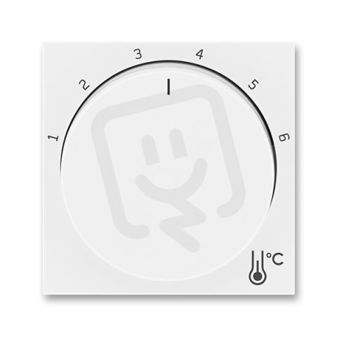 Kryt termostatu s otočným ovládáním, bílá/ledová bílá ABB 3292H-A00300 01