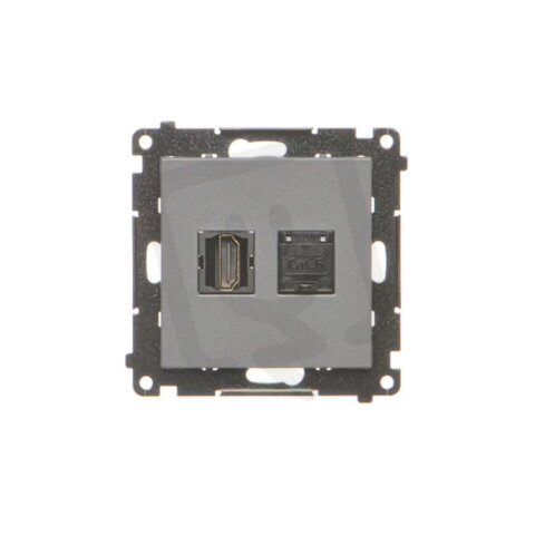 Zásuvka HDMI (v2.1) + datová RJ45 kat. 6