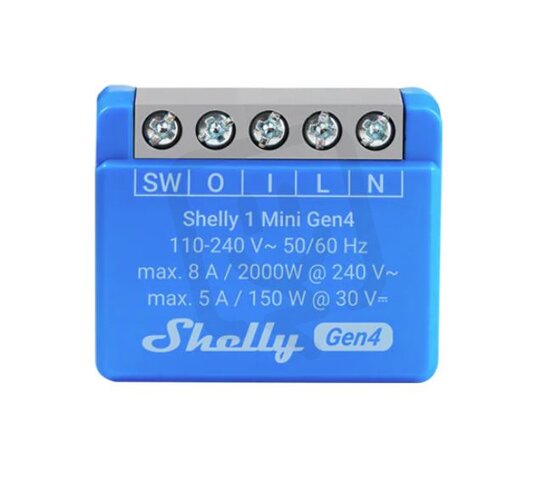 Spínací modul SHELLY 1 MINI GEN4 max. 8A, WiFi, Bluetooth, Zigbee, Matter