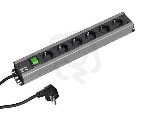 Bachman 300.003 Craftsman power strip 6xCEE7/3 1xswitch power 2m CEE7/7