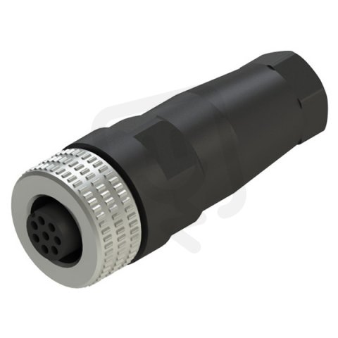 Konektor M12 (zásuvka), přímý, 5 pólů, průměr kabelu 4-6,5 mm pro vlastní montáž