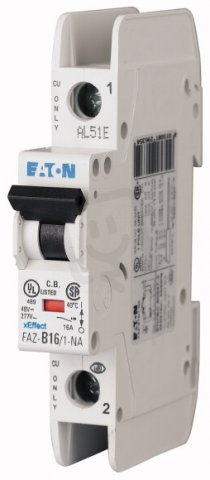 FAZ-C63/1-NA Jistič FAZ (norma UL) char C 1-pólový 63A 15kA (IEC 60947-2) 190782