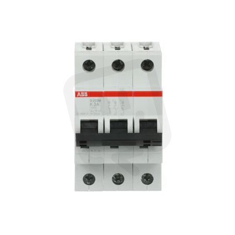 S203M-K3 3 fázový jistič 3 A char. K 10kA ABB 2CDS273001R0317