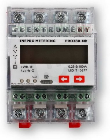 Elektroměr PRO380-Mb 0,25-100A M-Bus CZ CEJCH E352