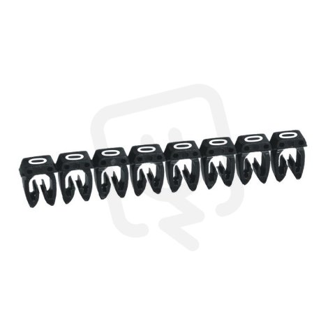 CAB3 PÁS ZNAČEK 0 BÍLÁ NA ČERNÉM POZADÍ PRO KABELÁŽ DO 2,5MM2 LEGRAND