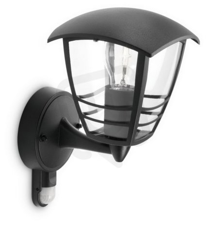 Venkovní nástěnné svítidlo Creek IR černá 1x60W 230V PHILIPS 153883016