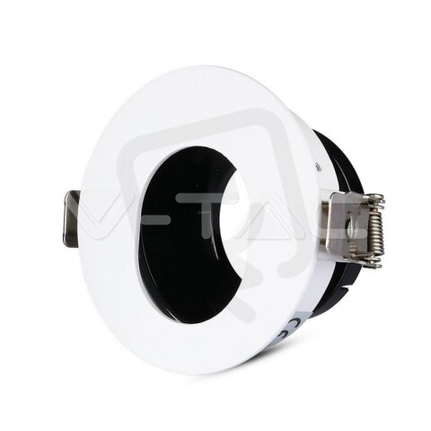 GU10 Fitting White+Black Round, VT-874 V-TAC SKU3161