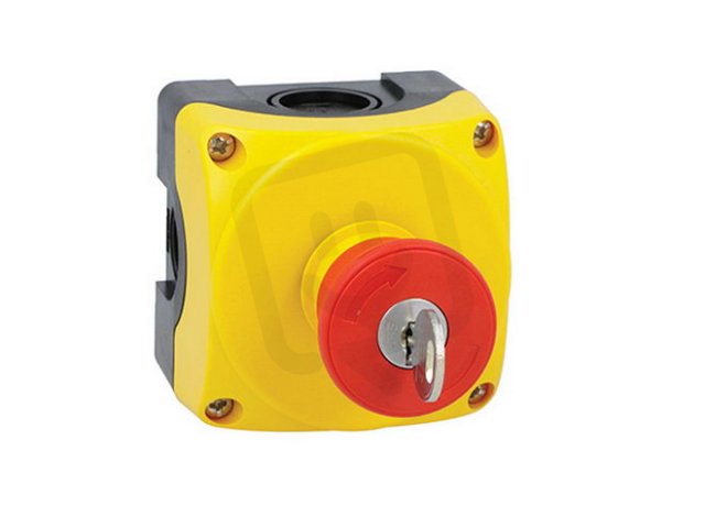 Lovato LPZP1B5606 YELLOW CTRL STATION+40MM KEY+2NC
