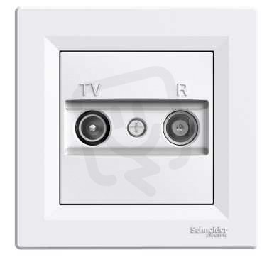 Schneider EPH3300321 Zásuvka TV-R, průběžná, bílá