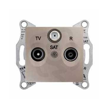 Sedna Zásuvka TV-R-SAT průběžná 4 dB, Titan SCHNEIDER SDN3501468