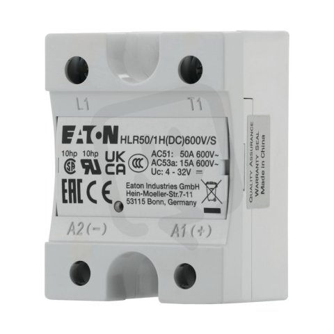 HLR50/1H(DC)600V/S Polovodičové relé 1-pól Un=600V AC Io=50A 4-32V DC I2t 360054