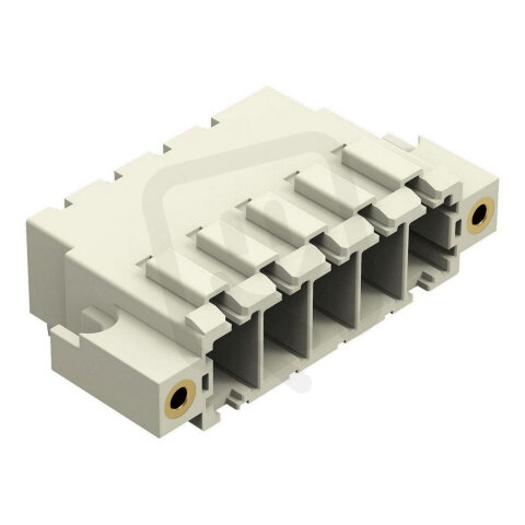 Konektor s pájecími piny THT pájecí kontakt 1,0x1,2 mm úhlové světle šedá 5pól.