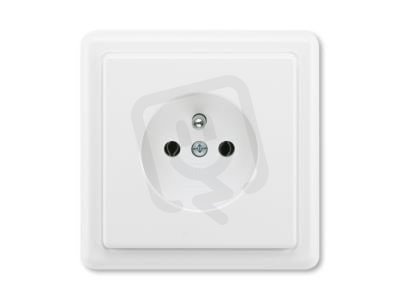 Zásuvka jednonásobná, chráněná 5517-2389 B1 jasně bílá Classic ABB