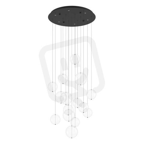 Závěsné svítidlo ESPARDELLO LED černá/KLAR 6X5,4W EGLO 390333