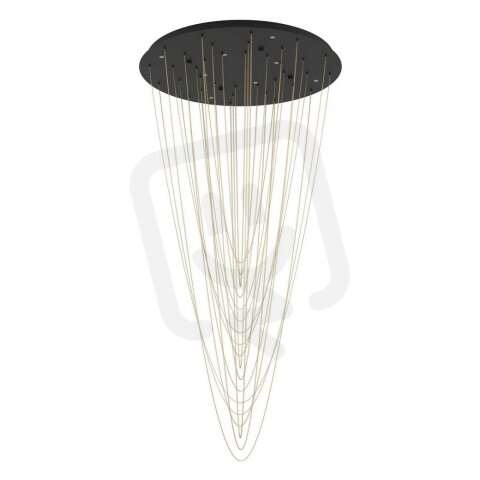Závěsné svítidlo TREPUCO LED -černá/MESSING 8X5,4W EGLO 390355