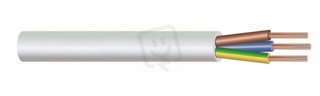 Silový vodič H05VV-F 2X1,50 bílá (CYSY)
