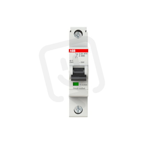 ABB S201MTR-Z20, jednopólový jistič, 20A, Z, 10kA, určeno pro drážní aplikace