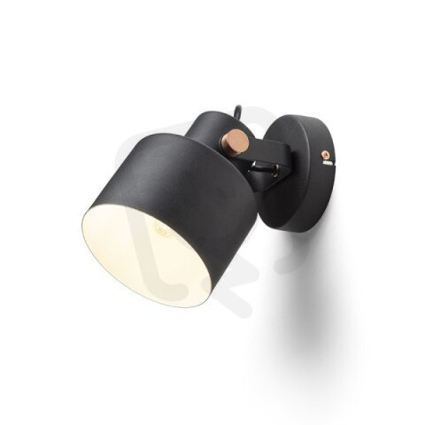 CELEIA přisazená matná černá česaná měď 230V E27 40W RENDL R13902