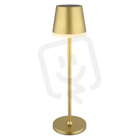 Solární svítidlo, kov/plast zlatá metalí