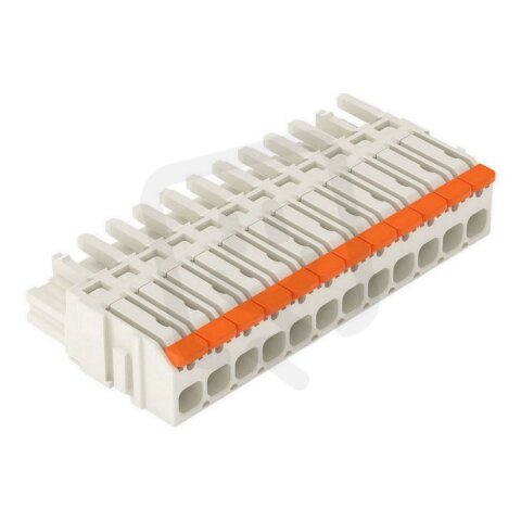 1vodičová pružinová svorkovnice, Páčka, Push-in CAGE CLAMP, Světle šedá