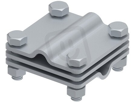 Křížová svorka L 65 na drát 8/10mm s mezidestičkou, materiál StZn GROMTOR 101412