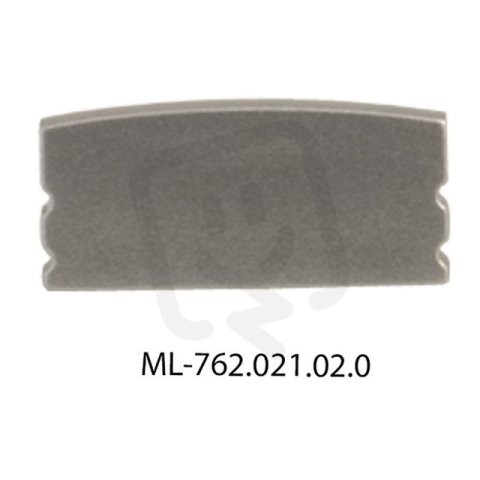 Koncovka pro PH bez otvoru, stříbrná barva, 1 ks MCLED ML-762.021.02.0