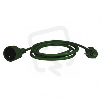 Prodlužovací kabel 5 m 1 zásuvka zelený PVC 1mm2 EMOS P0115Z