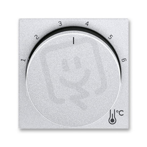 Kryt termostatu s otočným ovládáním, titanová/kouřová černá ABB 3292H-A00300 70