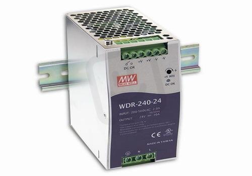 Napájecí zdroj na DIN 240W 1+2f 48V 5000mA MEAN WELL WDR-240-48