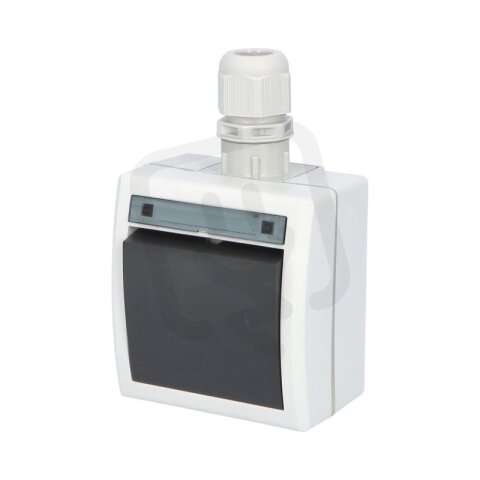 ATLAS 2K IP65 Přepínač střídavý č.6 s vývodkou M20, na povrch, šedý 19175-07