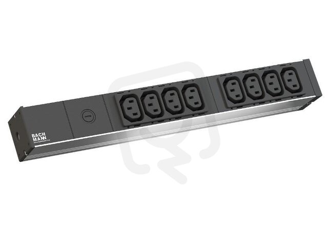 Bachman 333.408 19'' 1U 8xIEC 1xfuse 10A power 2,0m CEE7/7